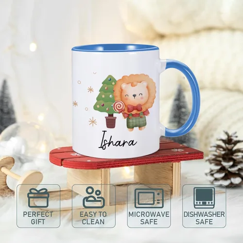 Vista 4 de Regalos de Navidad, taza de Papá Noel para niños, taza de chocolate caliente personalizada para niños, tazas lindas para niños, taza de café