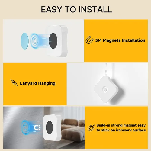 Vista 6 de Luz recargable con sensor de movimiento para interiores, luces de escalera recargables, lámpara de noche a batería, inalámbrica, se pega