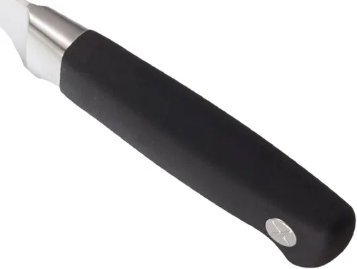 Vista 4 de Cuchillo para carne forjado Mercer Culinary Genesis de 10 pulgadas, Cuchillo rígido, forjado para deshuesar, 15,24 cm, 6", Acero/negro