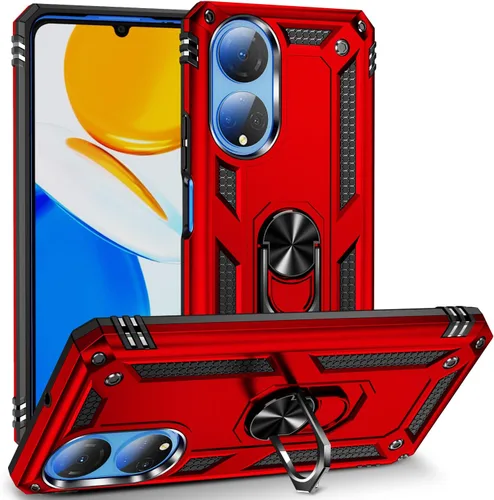 Vista 8 de Compatible con Honor X7, funda híbrida resistente con soporte giratorio y placa magnética para Honor X7