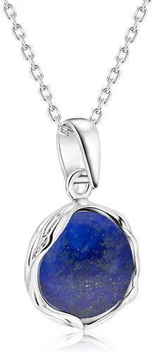Vista 25 de 925 Sterling Silver Gemstone Necklace Women - Gemstone Pendant Necklace Silver- Birthstone Necklace - Silver Jewelry for Women- Minimalist Jewelry