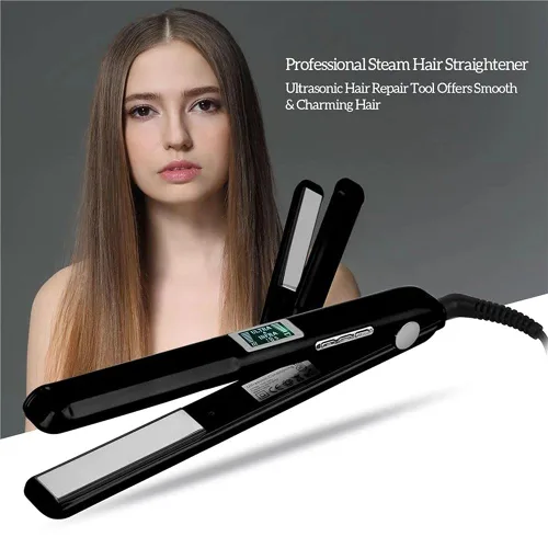 Vista 6 de Herramienta profesional para recuperar el cabello dañado con plancha ultrasónica para el cuidado del cabello por infrarrojos, plancha plana fría