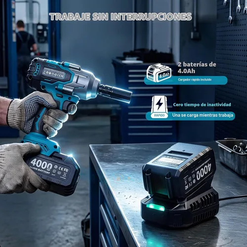 Vista 4 de Seesii 1/2" Impact Wrench & 3/8" Ratchet Combo Kit for Auto Repair