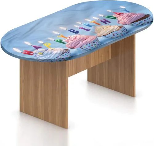Vista 13 de XISUNYA Mantel ovalado ajustable para patio, decoración de cumpleaños, de poliéster, con bordes elásticos, diseño de búhos de dibujos animados