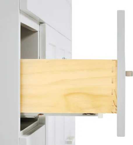 Vista 6 de ARIEL Hamlet - Mueble de baño de 42 pulgadas con fregadero, madera maciza, encimera y protector contra salpicaduras de cuarzo blanco puro de 1.5