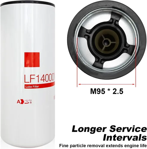 Vista 5 de UOIENRT LF14000NN 14000NN Filtro de lubricante de filtro de aceite, repuesto para motores diesel Cummins ISX ISM QSX QST X15 M11 LF9080 LF9001