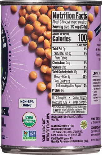 Vista 2 de Westbrae Foods - Granos de lentejas orgánicas - Caja de 12-15 oz.12