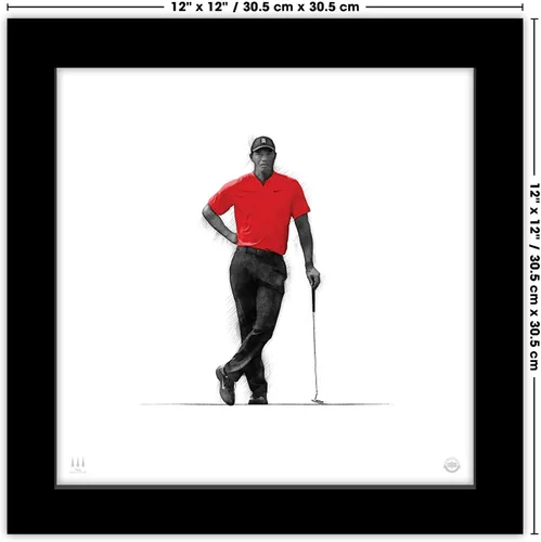 Vista 6 de Gallery Pops Tiger Woods - Arte de pared con enfoque, versión enmarcada negra, 12 x 12 pulgadas