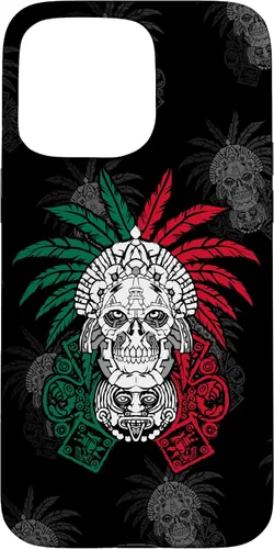 Vista 31 de Aztec Warrior Skull - Funda para iPhone 17, diseño de antepasados mexicanos