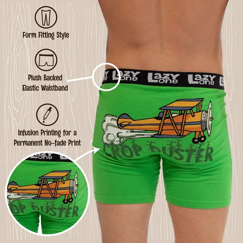 Vista 5 de Lazy One Divertidos calzoncillos tipo bóxer para hombre, ropa interior para hombre