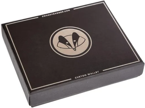 Vista 4 de Swanky Badger Cartera personalizada - Cartera plegable (negro básico)