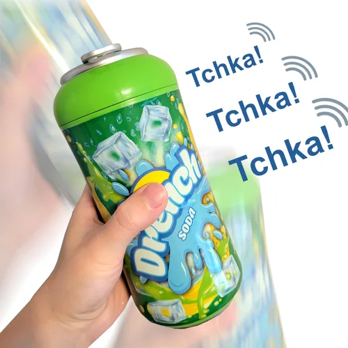 Vista 3 de MUKIKIM Drench Soda Game - Juego de azar interactivo para la familia y la fiesta. ¡Tira los dados, agita la lata y tira de la pestaña! ¡La última