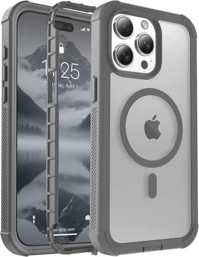 Vista 10 de jaroco - Funda magnética compatible con MagSafe para iPhone 11 de 6.1 pulgadas; protección de grado militar contra caídas, de doble capa