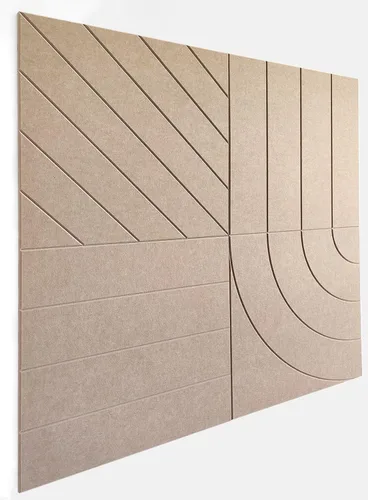 Vista 45 de Paneles acústicos cuadrados de 11.18 pulgadas, paquete de 12 paneles de pared que absorben el sonido, azulejos decorativos de fieltro insonorizados