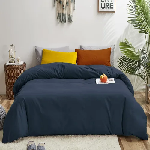 Vista 48 de Luxlovery Juego de edredón verde militar, juego de ropa de cama individual, minimalista, suave, transpirable y moderno, para todas las estaciones
