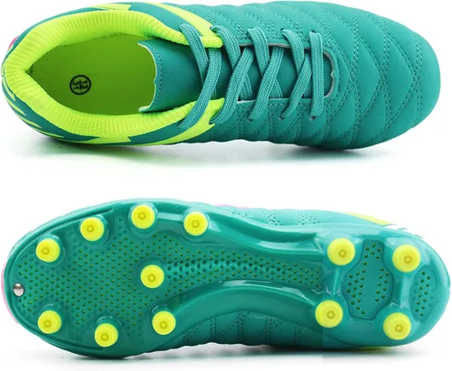 Vista 5 de brooman Zapatos deportivos de fútbol para niños y niñas, zapatos de fútbol para exteriores