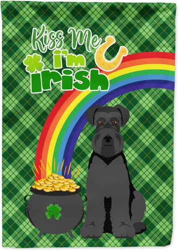 Vista 52 de Caroline's Treasures WDK4731GF - Bandera decorativa para jardín del día de San Patricio, color negro y tostado, Airedale Terrier, para jardín