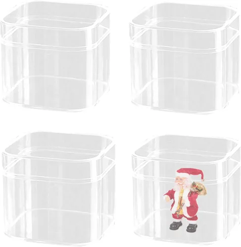 Vista 24 de KissYou Caja Pequeña de Acrílico con Tapa Cajas de Caramelo Transparentes para Exhibición Decoración de Fiesta Cubo Cuadrado de Plástico