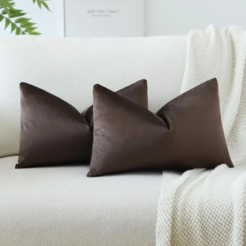 Vista 33 de OTOSTAR - Fundas de almohada decorativas de 16 x 16 pulgadas, fundas de cojín de terciopelo suave, fundas cuadradas para sofá, cama, sofá del hogar