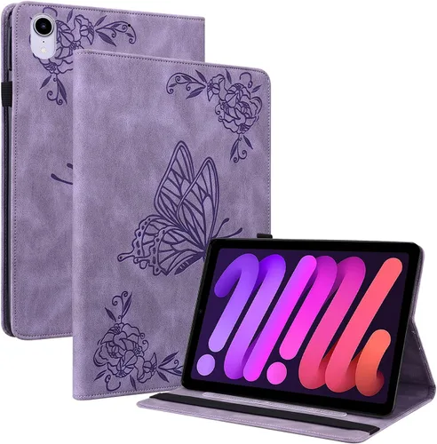 Vista 27 de Dteck Funda delgada para Apple iPad mini de 8.3 pulgadas (A17 Pro), Mini (6ª generación) de 8.3 pulgadas con función de encendido automático