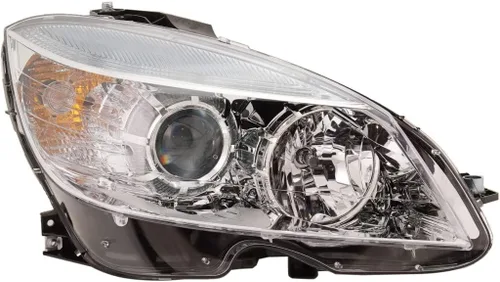 Vista 8 de Para Mercedes-Benz C63 AMG/C300/C350 2008 2009 2010 2011 lado del conductor del faro delantero Carcasa cromada Reemplazo para MB2502163