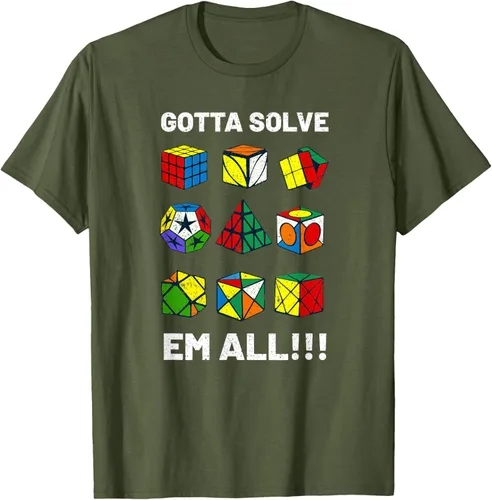 Vista 49 de Camiseta competitiva Puzzle Cube Gotta Solve Em All Speed Cubing