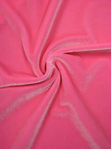 Vista 10 de Tela de poliéster sólido Spandex Velvet 2 Ways Stretch peso medio - por The Yard (negro)