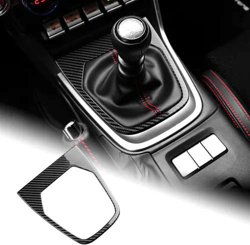Vista 13 de AIRSPEED Cubierta del panel de la consola central del automóvil debajo del aire acondicionado, accesorios de fibra de carbono dura para Subaru BRZ