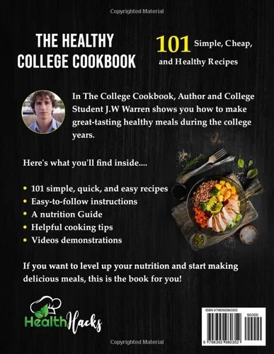 Vista 2 de The College Cookbook 101 Simple, Cheap and Healthy Recipes with QR Code Video Demonstrations