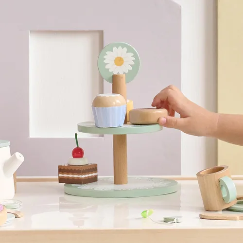 Vista 7 de Teamson Kids Carro de postre para sorber por la tarde, blanco/verde menta