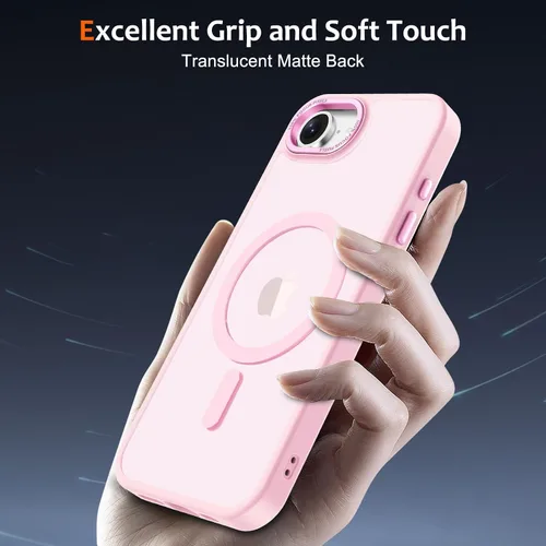 Vista 175 de Anuck - Funda magnética para iPhone 11 compatible con MagSafe, carcasa trasera mate translúcida dura, borde de TPU, delgada, resistente a impactos