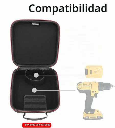 Vista 3 de RLSOCO Funda de transporte compatible con DEWALT DCK240C2/DCD771C2/DCF787D1/DCD800D2/DCF787C2/DCF885C1 20V Max kit de taladro/destornillador