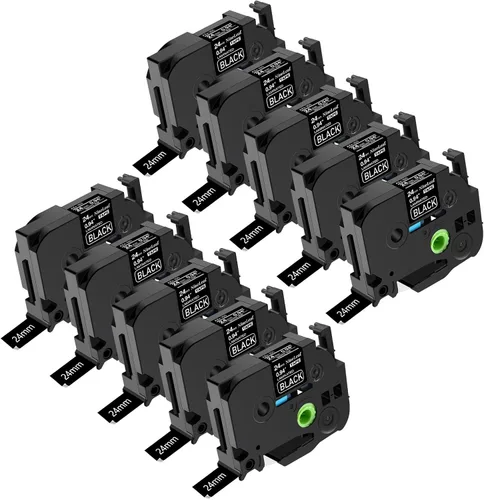 Vista 11 de NineLeaf Paquete de 10 cintas compatibles con Brother TZe-334 TZe334 TZ-334 TZ334 de 0.472 in, 1/2 pulgadas, 0.47 pulgadas, oro sobre negro, trabajo