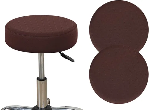 Vista 33 de HAOYONG Juego de 2 fundas redondas para taburetes de bar, impermeables, de poliuretano, fundas elásticas para taburetes de bar, fundas para sillas