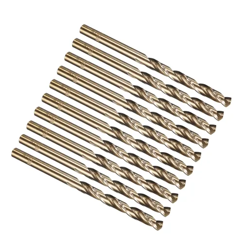 Vista 115 de PATIKIL Broca Jobber de 0.039 in, vástago recto M35 cobalto 5% acero de alta velocidad 135° acabado dorado para metal duro de acero inoxidable - 2