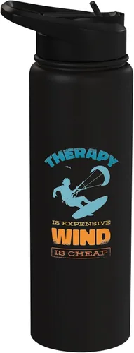 Vista 12 de Kitesurfer Kitesurf Botella de agua aislada de acero inoxidable Azul real