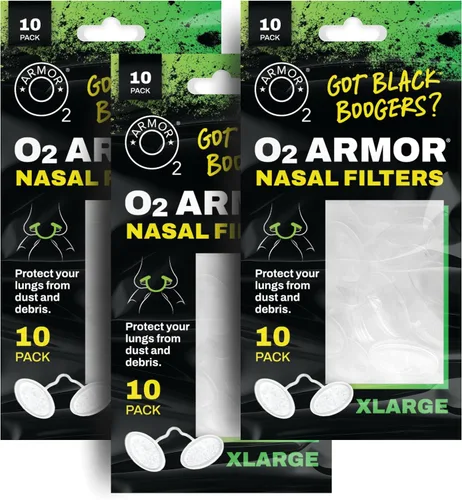 Vista 11 de O2 Armor Filtros de nariz para soldadores y alergias - Filtro de nariz para polvo - Filtros nasales para soldadura - Máscara de polvo de nariz