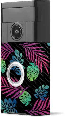 Vista 33 de MightySkins - Piel de fibra de carbono para timbre de video con anillo – Madera abstracta Acabado de fibra de carbono texturizado protector