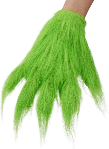 Vista 4 de La Máscara de Cosplay de Navidad, Máscara de Látex para Adulto de Navidad, Máscara de Cosplay Verde