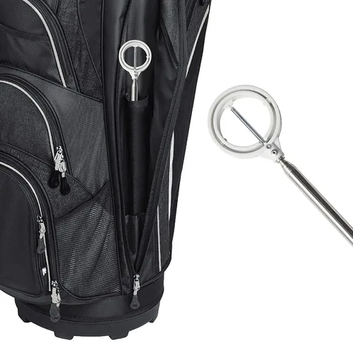 Vista 6 de Recuperador de pelotas de golf o herramienta de recogida con extensible automático, inoxidable para arbusto de agua blanco amarillo 2 colores regalo