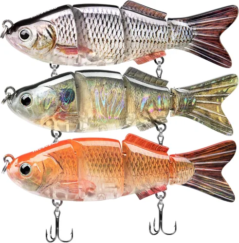 Vista 22 de TRUSCEND Swimmax - Señuelos de pesca fáciles de atrapar con ganchos BKK, ondulación, vibración, traqueteo y gorgoteo para más mordeduras, cebos