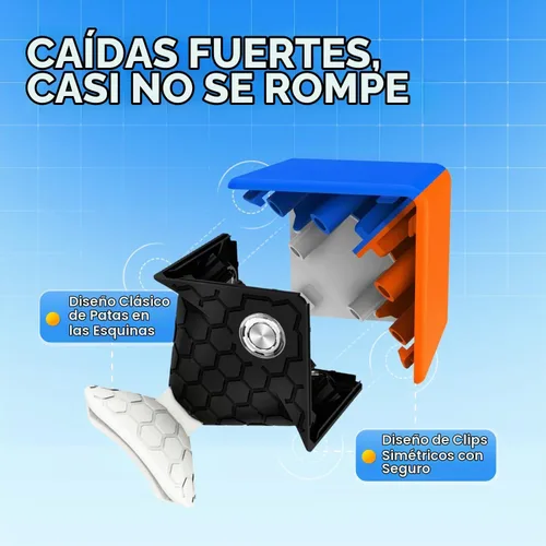 Vista 3 de GAN 356M Speedcube magnético 3x3 sin calcomanías, cubo de velocidad llavero