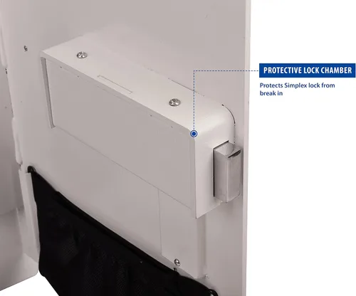 Vista 6 de Viking Security Safe VS-52SXW - Caja fuerte mecánica de pared oculta resistente con bloqueo simple en la pared pistola pistola caja fuerte blanco