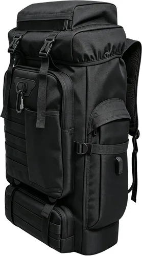 Vista 12 de 80L/100L senderismo mochila hombres camping mochila grande al aire libre viaje militar táctica Molle Trekking bolsa mujeres
