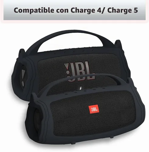 Vista 4 de JCHPINE Funda de silicona y funda rígida de viaje para JBL Charge 4 / Charge 5 Accesorios de altavoz Bluetooth portátil