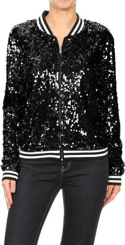 Vista 26 de Anna-Kaci - Chaqueta de manga larga con cremallera frontal y puños acanalados para mujer (personalizable)