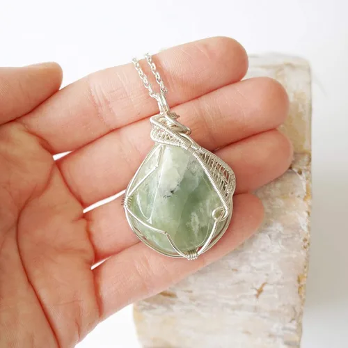 Vista 26 de Collar de cristal de piedra natal alternativo para mujer y hombre - plateado