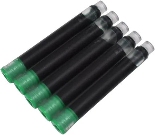 Vista 3 de Jinhao Cartuchos de tinta para pluma estilográfica Verde - Juego de 30 piezas de cartuchos de tinta de calibre 2.6mm de estándar internacional
