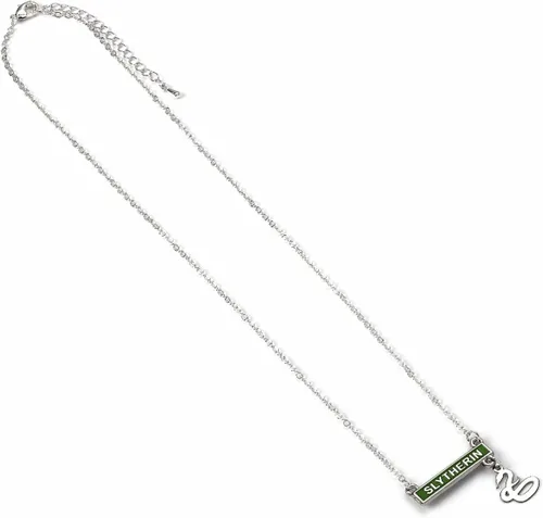 Vista 3 de Collar de barra oficial de Harry Potter Slytherin, Zinc, No es una piedra preciosa