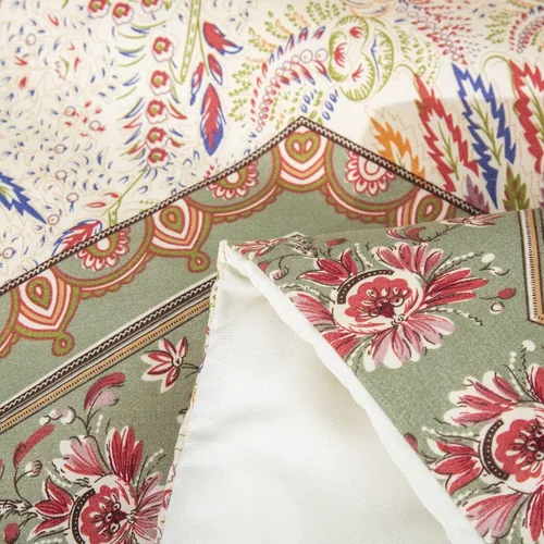 Vista 5 de DaDalogy Bedding - Juego de funda de edredón con estampado floral botánico con fundas de almohada, diseño de cachemira cheurón bohemio, filigrana